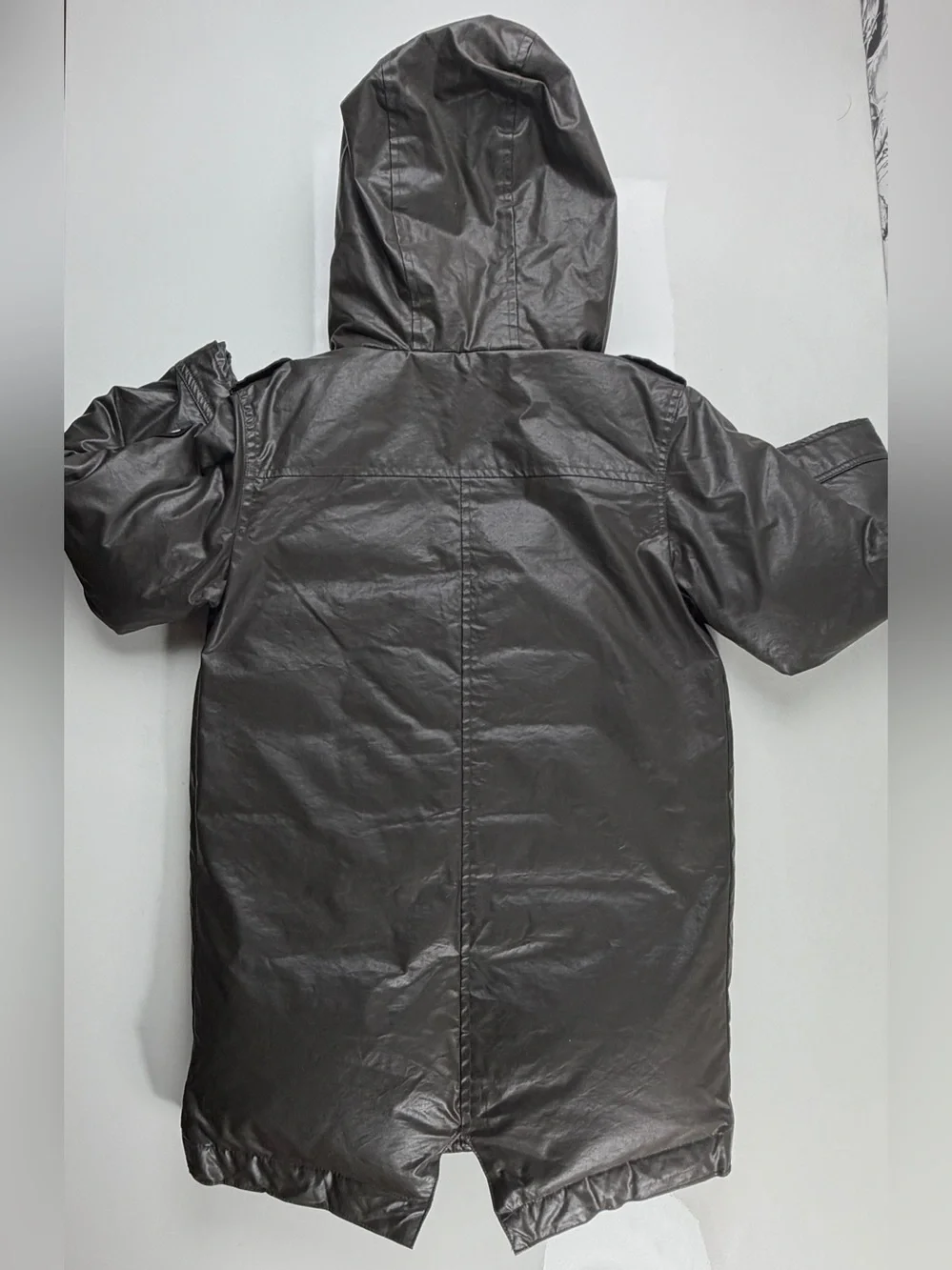 Appaman Kids Himalaya Down/Cotton Jacket w/ Quilted Vest & Sherpa Hood, Sz 8